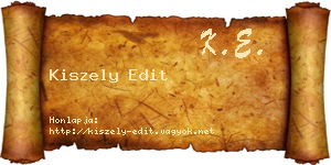 Kiszely Edit névjegykártya