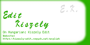 edit kiszely business card